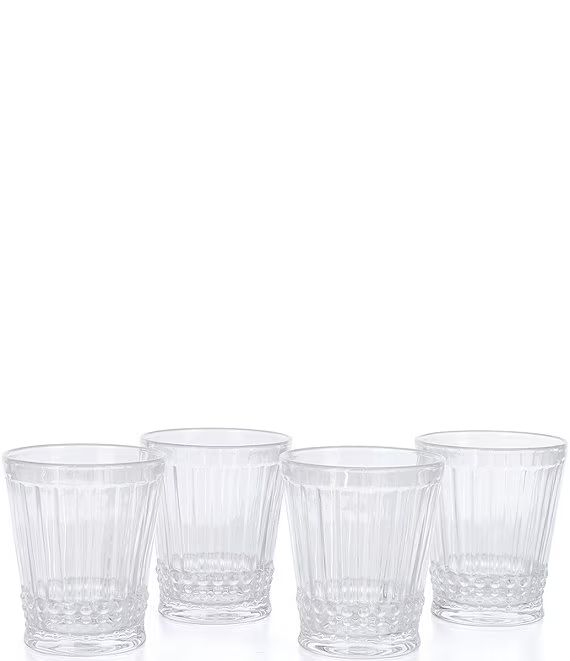 Clear Ribbed Double Old-fashion Glasses, Set of 4 | Dillard's