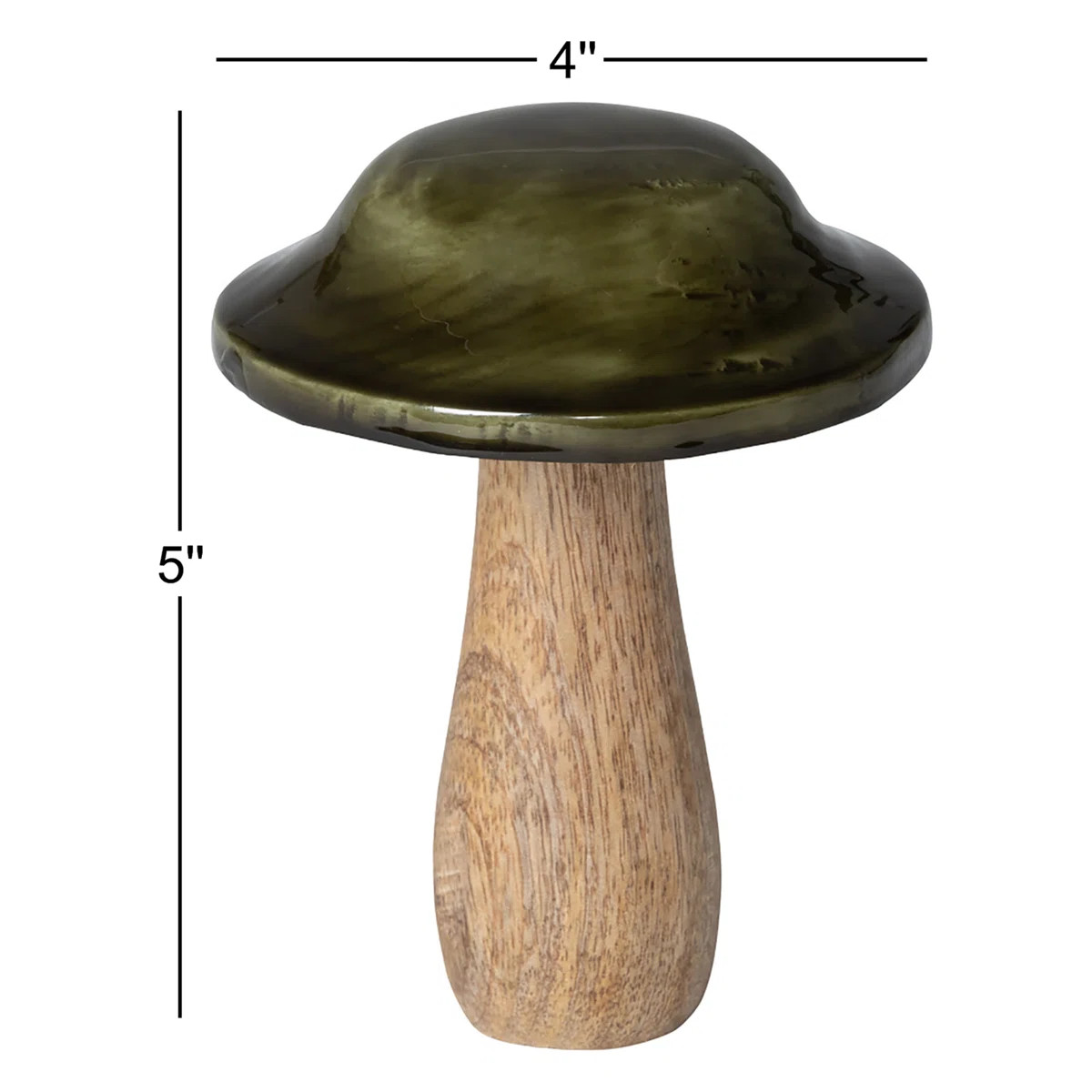 Forest Lacquered Wooden Mushroom | Wayfair North America
