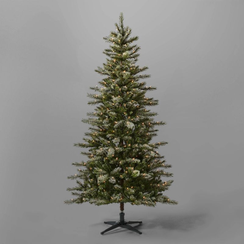 7&#39; Pre-Lit Flocked Douglas Fir Artificial Tree Clear Lights - Wondershop&#8482; | Target