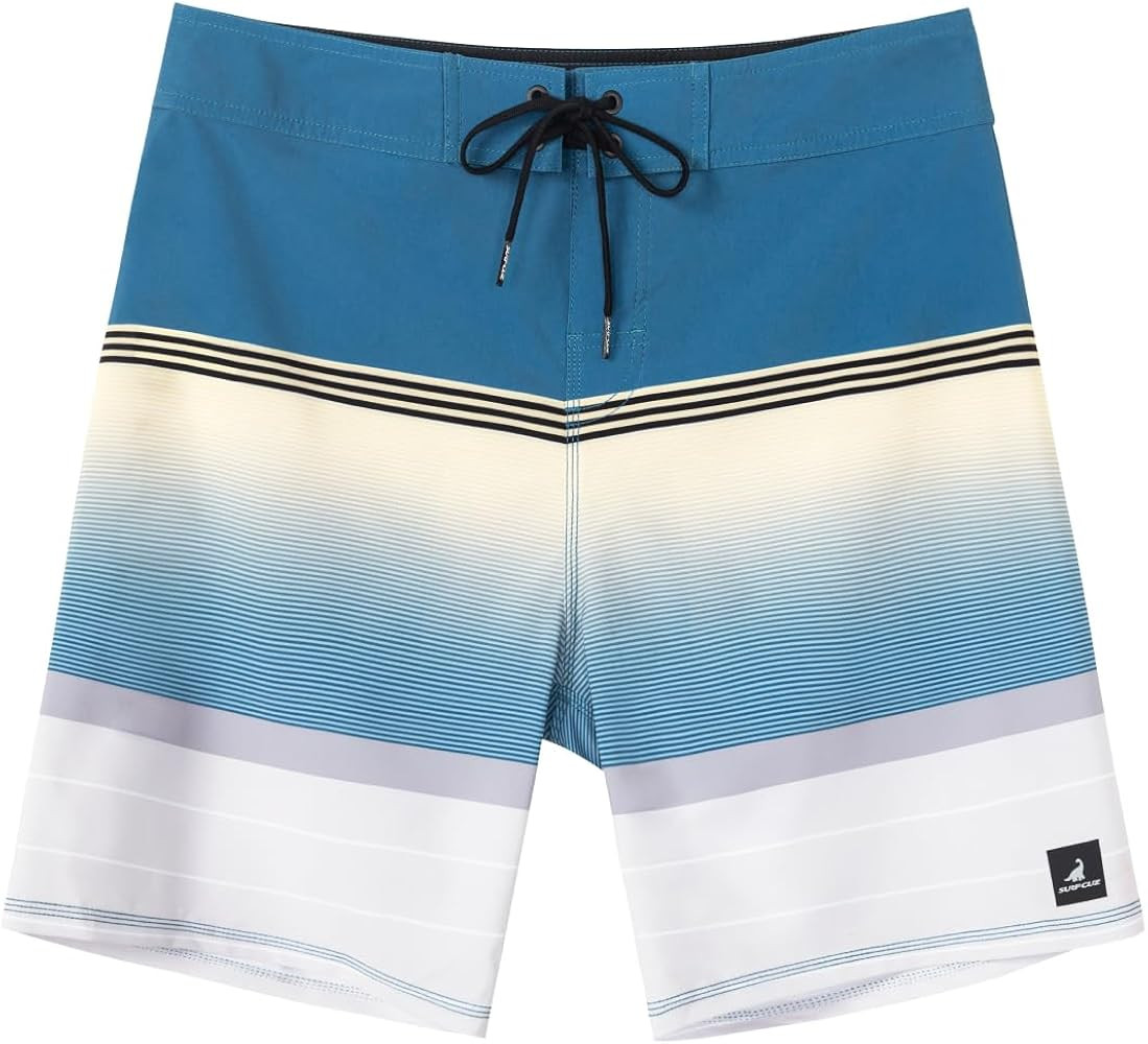 SURF CUZ Men's Board Short Beach Short 4-Way Stretch Swim Short | Amazon (US)