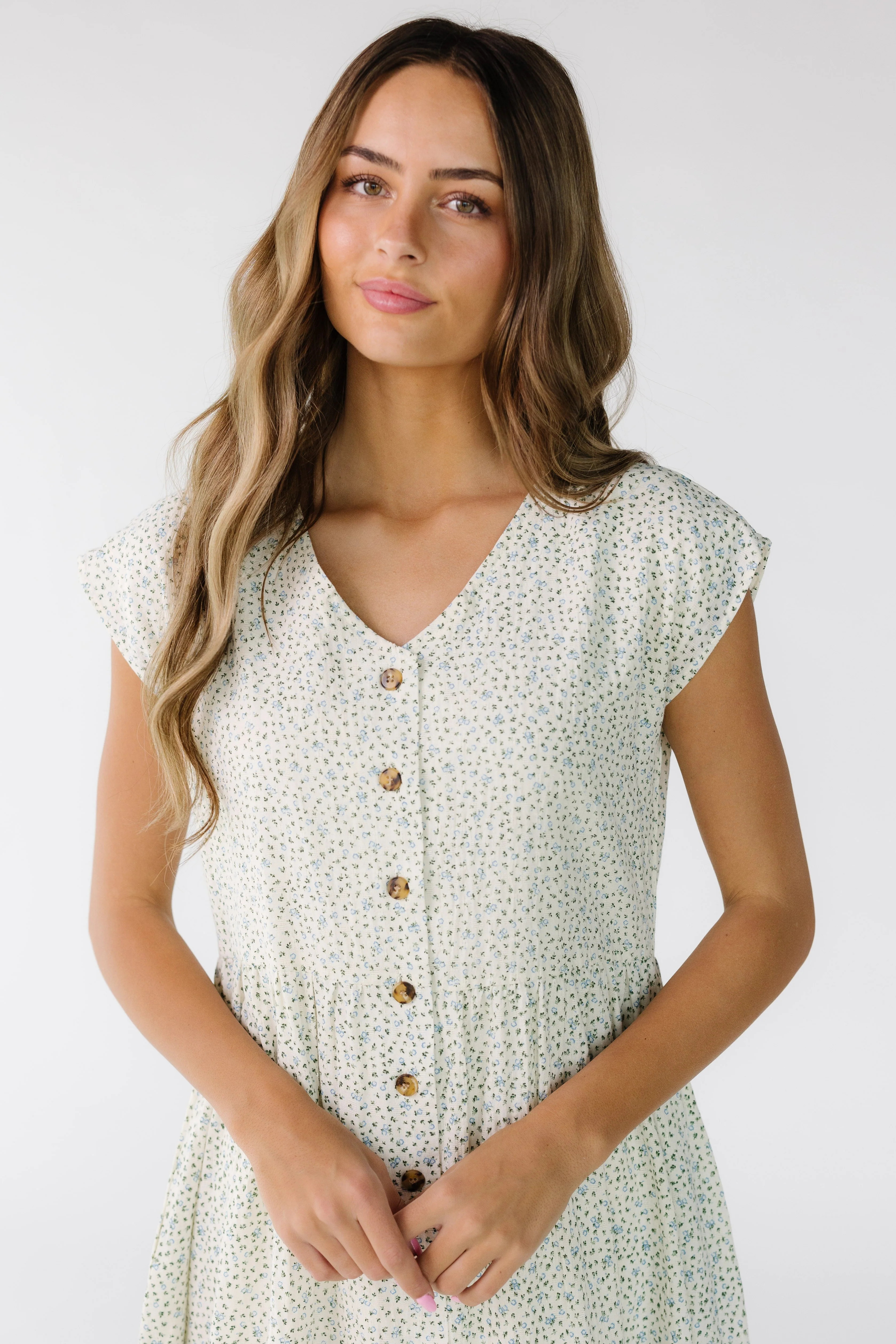 Brass & Roe Desiree Modest White Button Down Dress | Called To Surf