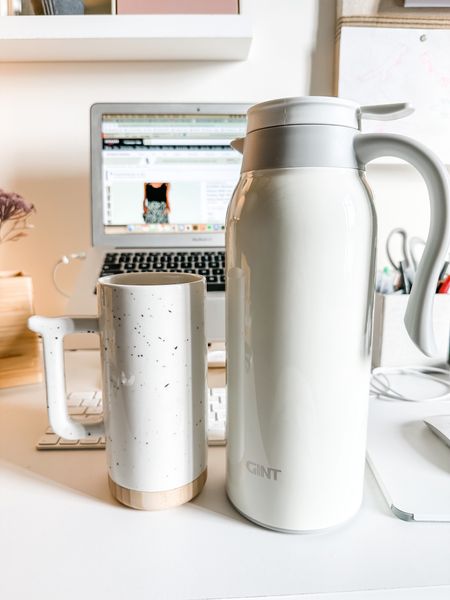 working from home with my newest coffee additions… my coffee carafe and a new ceramic travel mug 

#LTKFind #LTKhome