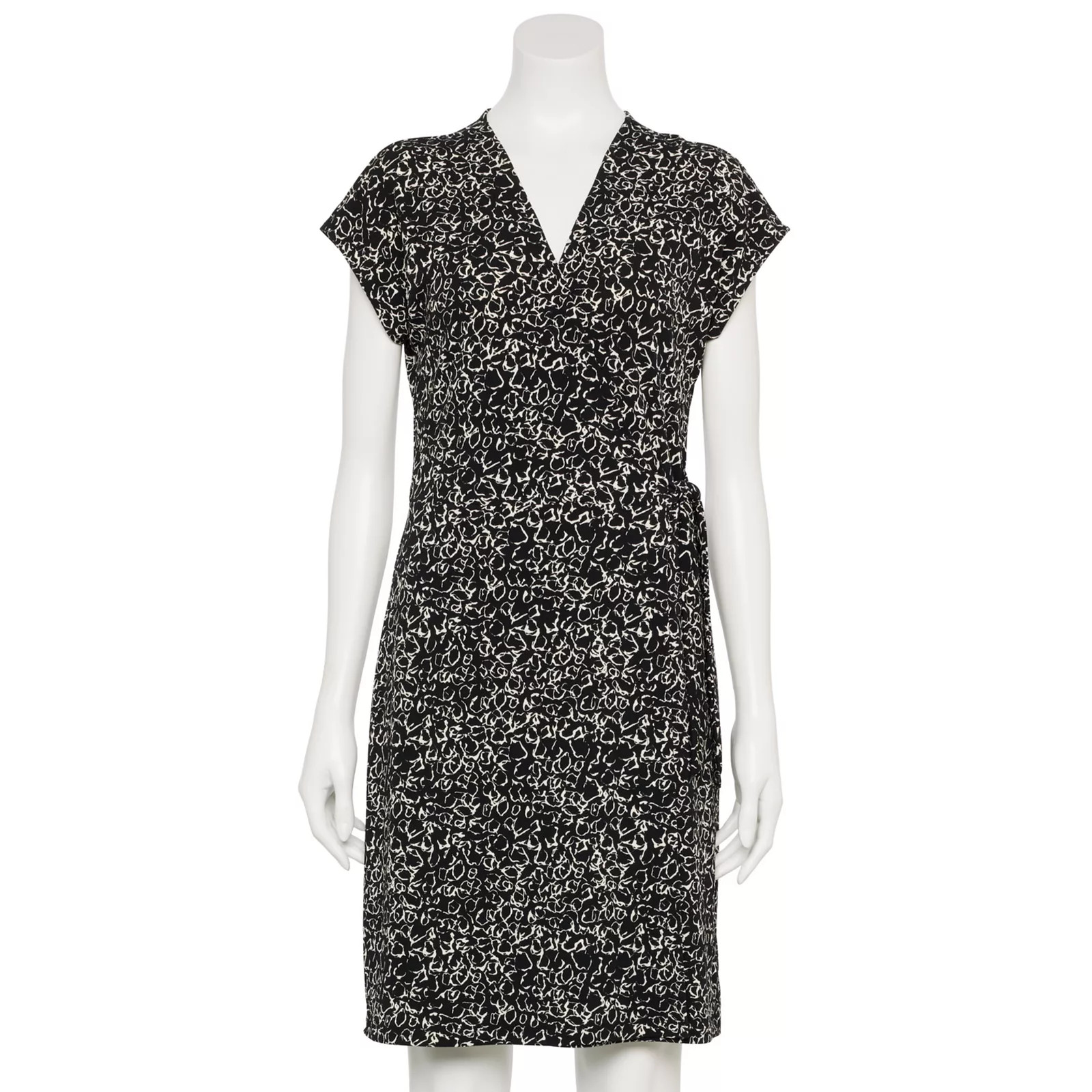Women's Nine West Adaptive V-Neck Dolman Sleeve Wrap Midi Dress | Kohl's