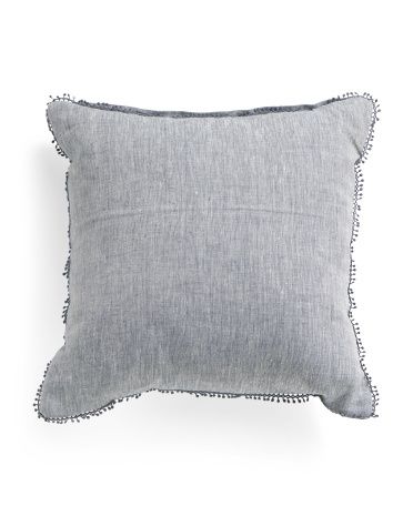20x20 Linen Blend Chambray Pillow | TJ Maxx