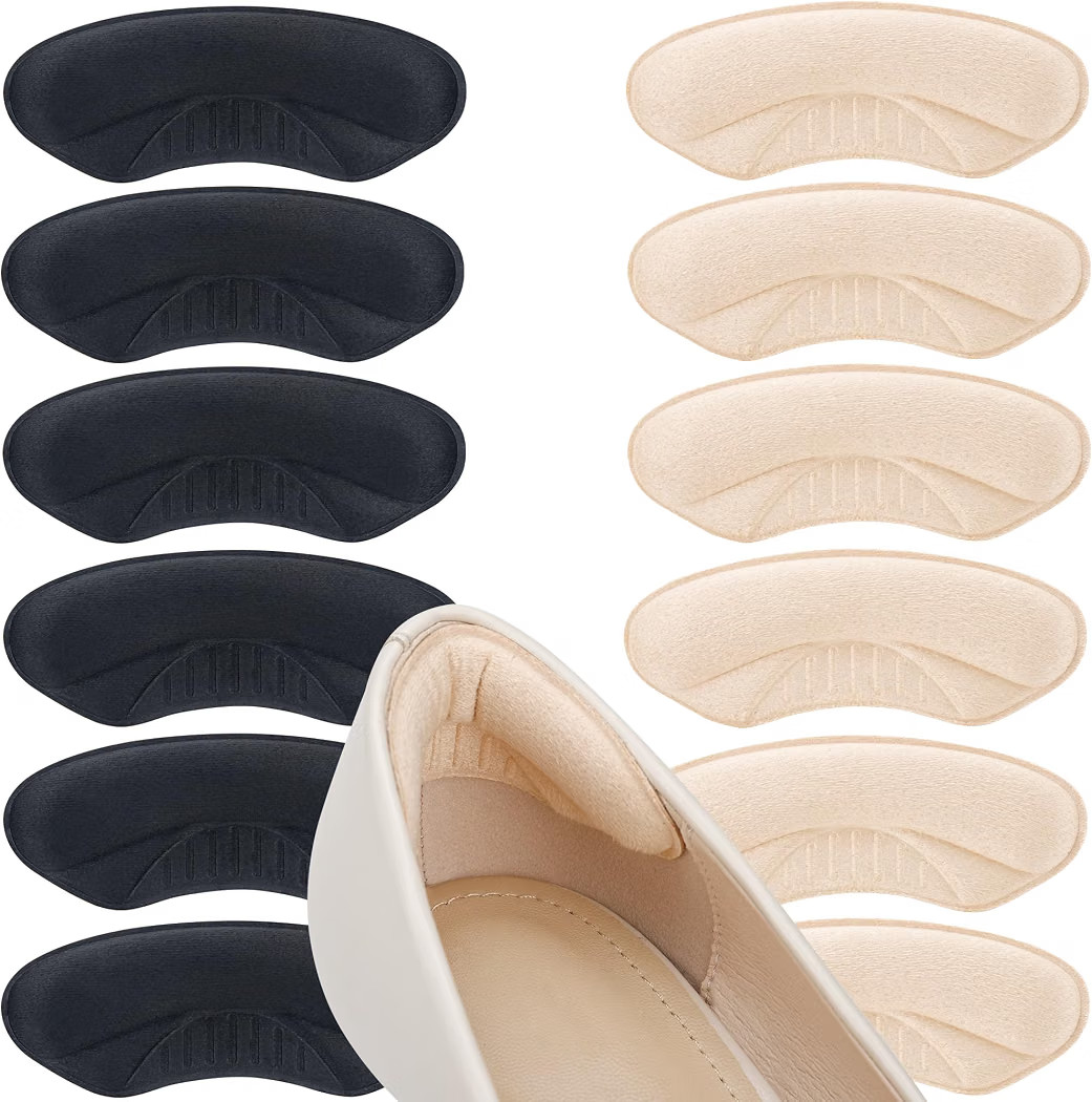 Heel Cushion Pads, 6 Pairs Heel Grips for Loose Shoes, Self-Adhesive Heel Liners Grips to Prevent... | Amazon (US)