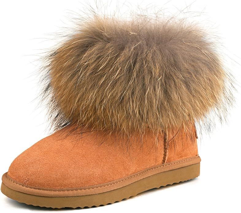 AUSLAND Women's Snow Boots Ankle Short Fur Boots 99251 | Amazon (US)