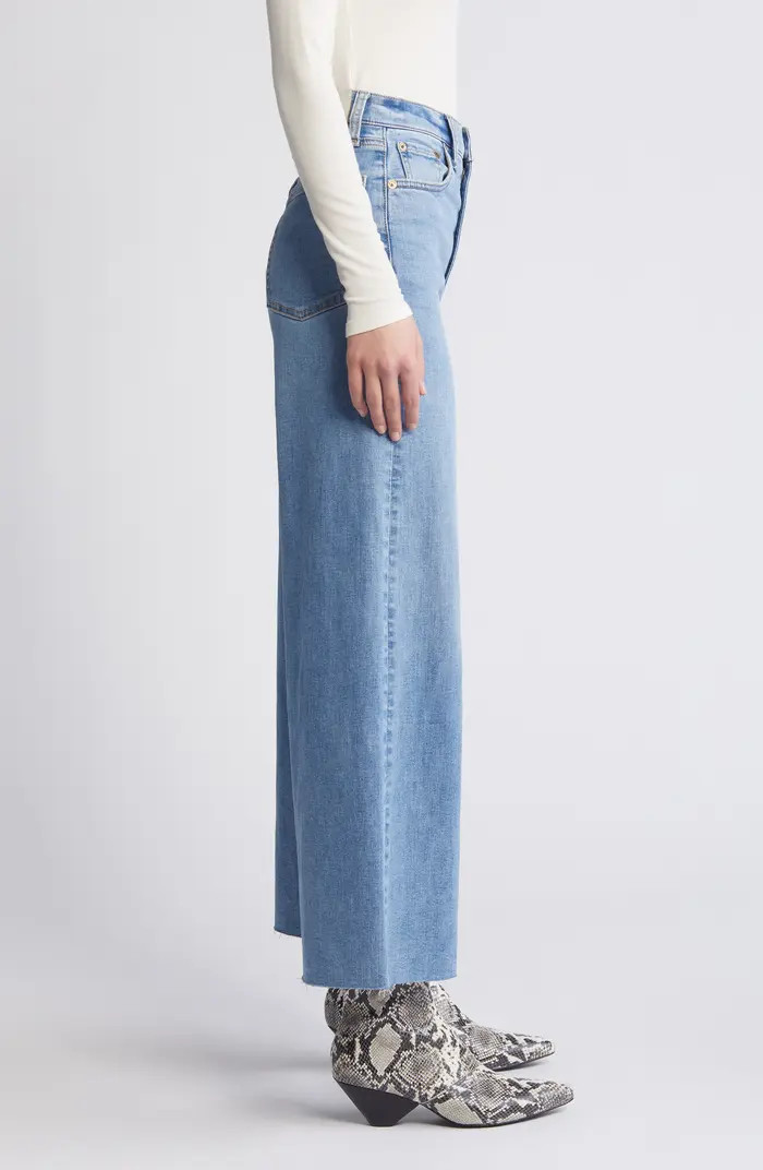 rag & bone Flexi Sofie Raw Hem High Waist Wide Leg Jeans | Nordstromrack | Nordstrom Rack