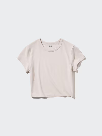 Ultra Stretch AIRism Cropped T-Shirt | UNIQLO (US)