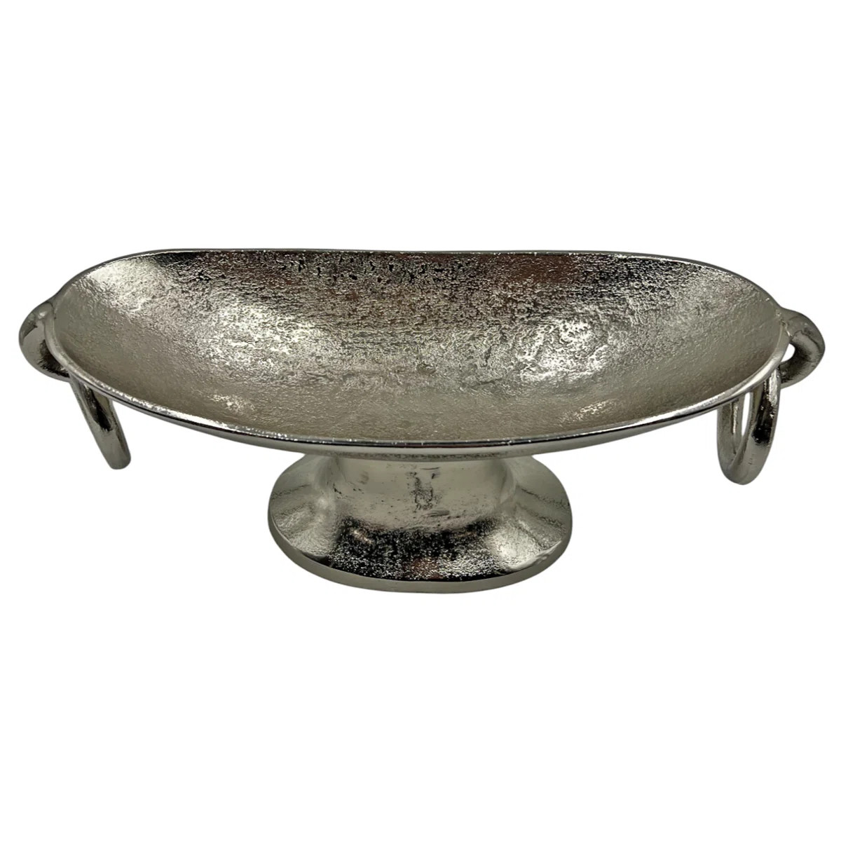 Damyla Handmade Aluminum Pedestal Decorative Bowl with Ring Handles – Modern Centerpiece Accent... | Wayfair North America