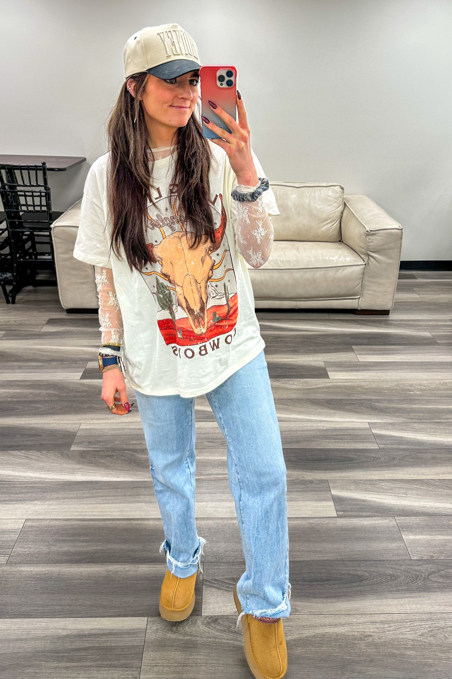 We live for an oversized western tee #workfit #workfashion #westerntee 

#LTKWorkwear #LTKStyleTip #LTKSeasonal