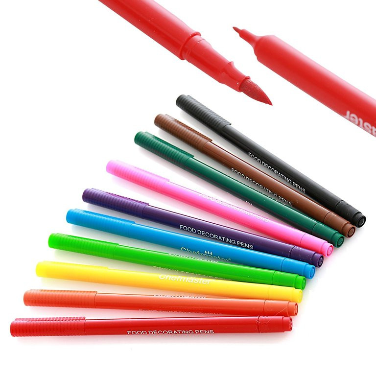 Chefmaster Edible Double Sided Food Coloring Markers (10 Colors) | Walmart (US)