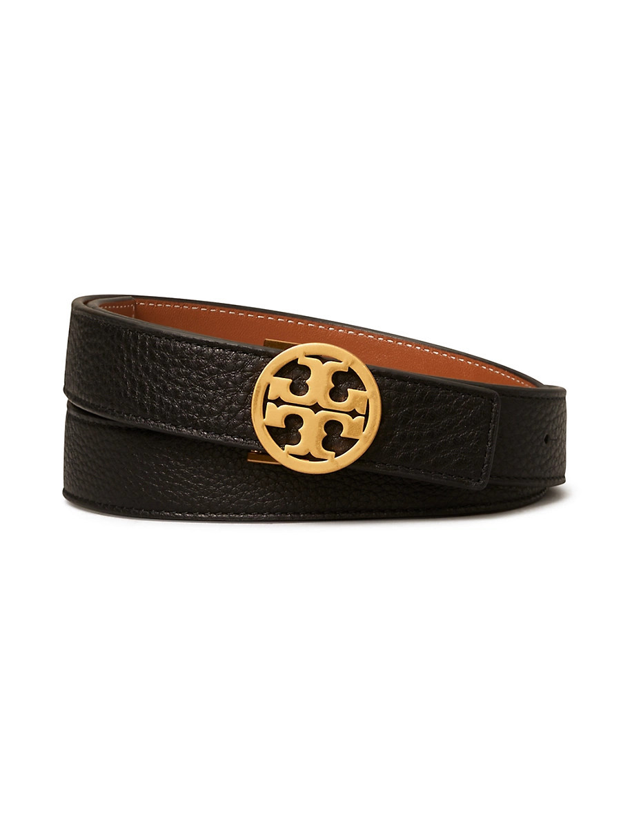 Women's Miller Reversible Leather Belt - Black - Size Medium | Saks Fifth Avenue