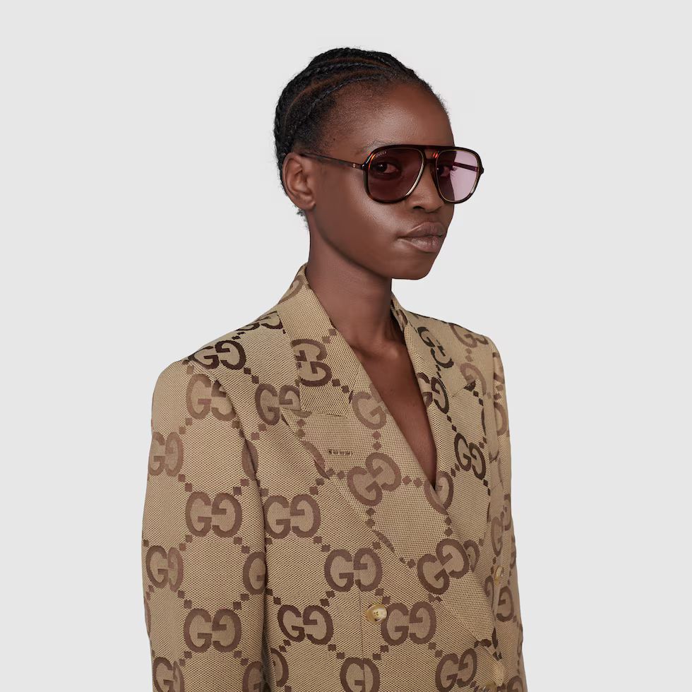 Gucci Navigator frame sunglasses | Gucci (US)