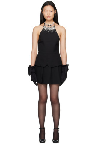 Black Halter Minidress | SSENSE