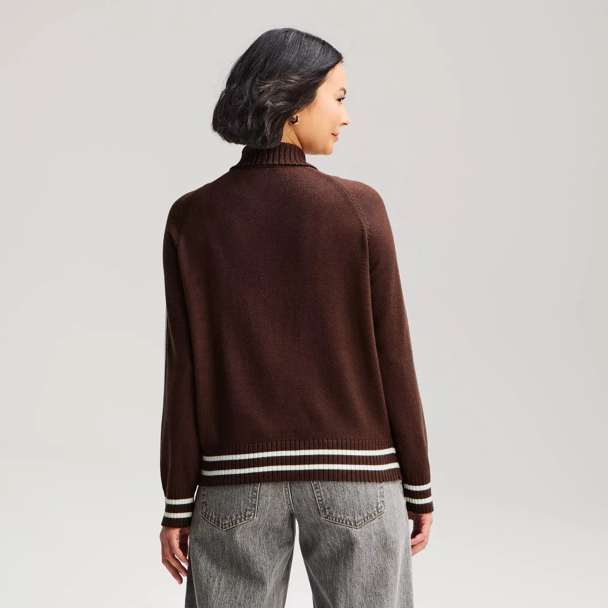 Women's Gilmore Girls Zip-Front Graphic Cardigan Sweater - Brown XXS | Target