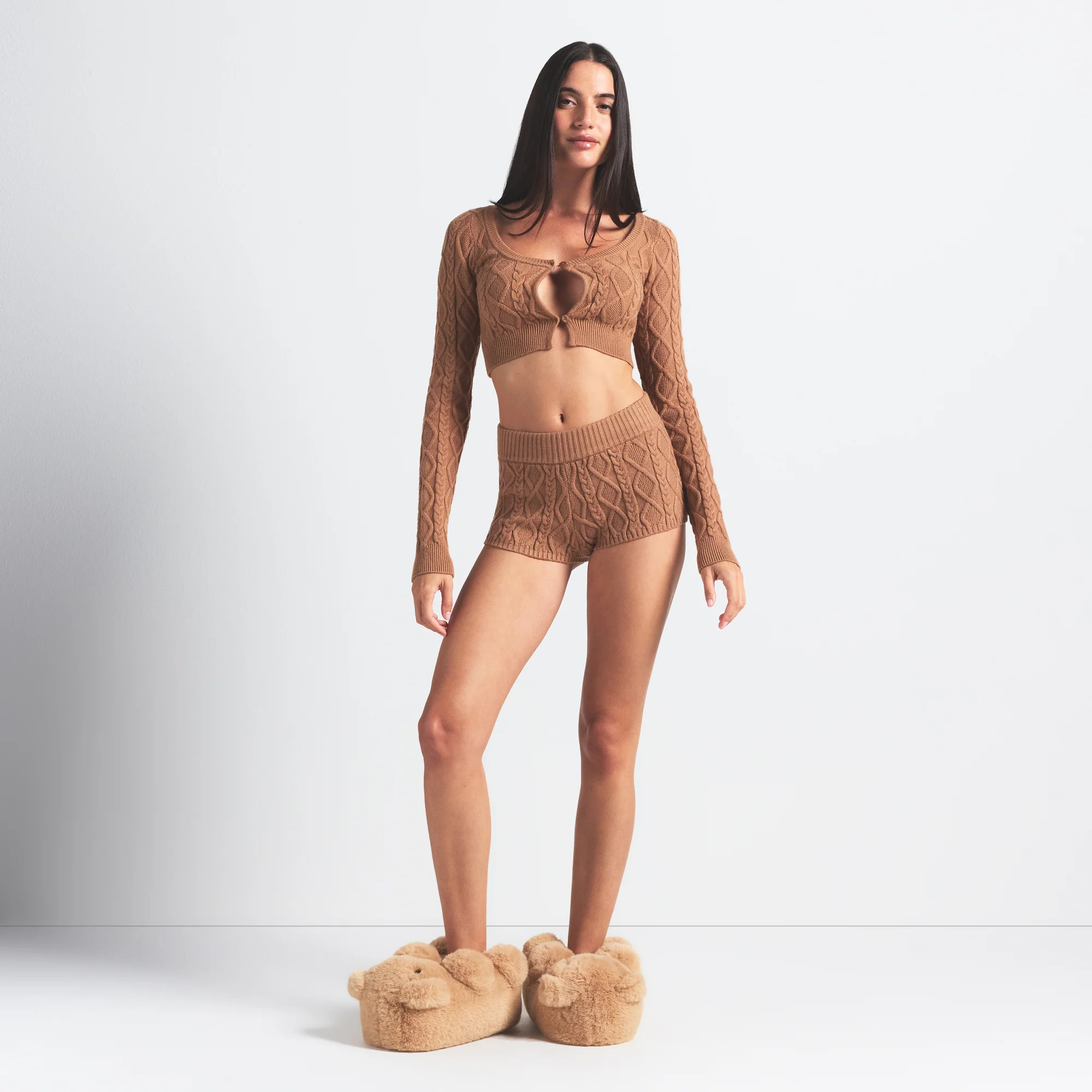 SKIMS Teddy Bodysuit Bear Slipper | Light Neutral | 38 | Accessories | SKIMS (US)