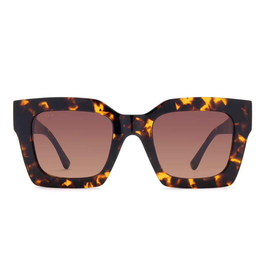 DANI - DARK TORTOISE + BROWN GRADIENT POLARIZED | DIFF Eyewear