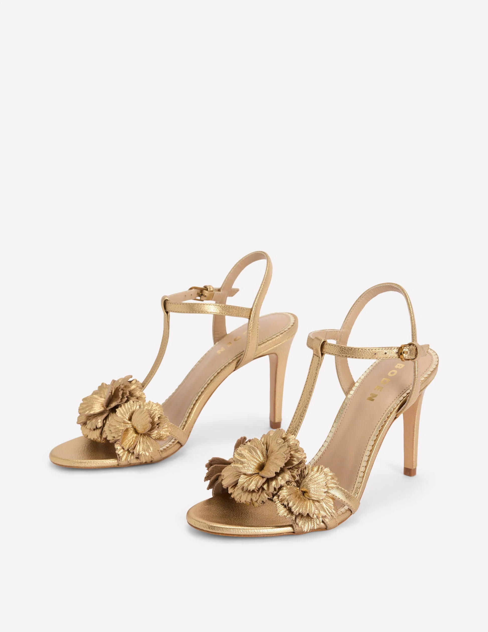 Flower Sandal-Gold | Boden (US)