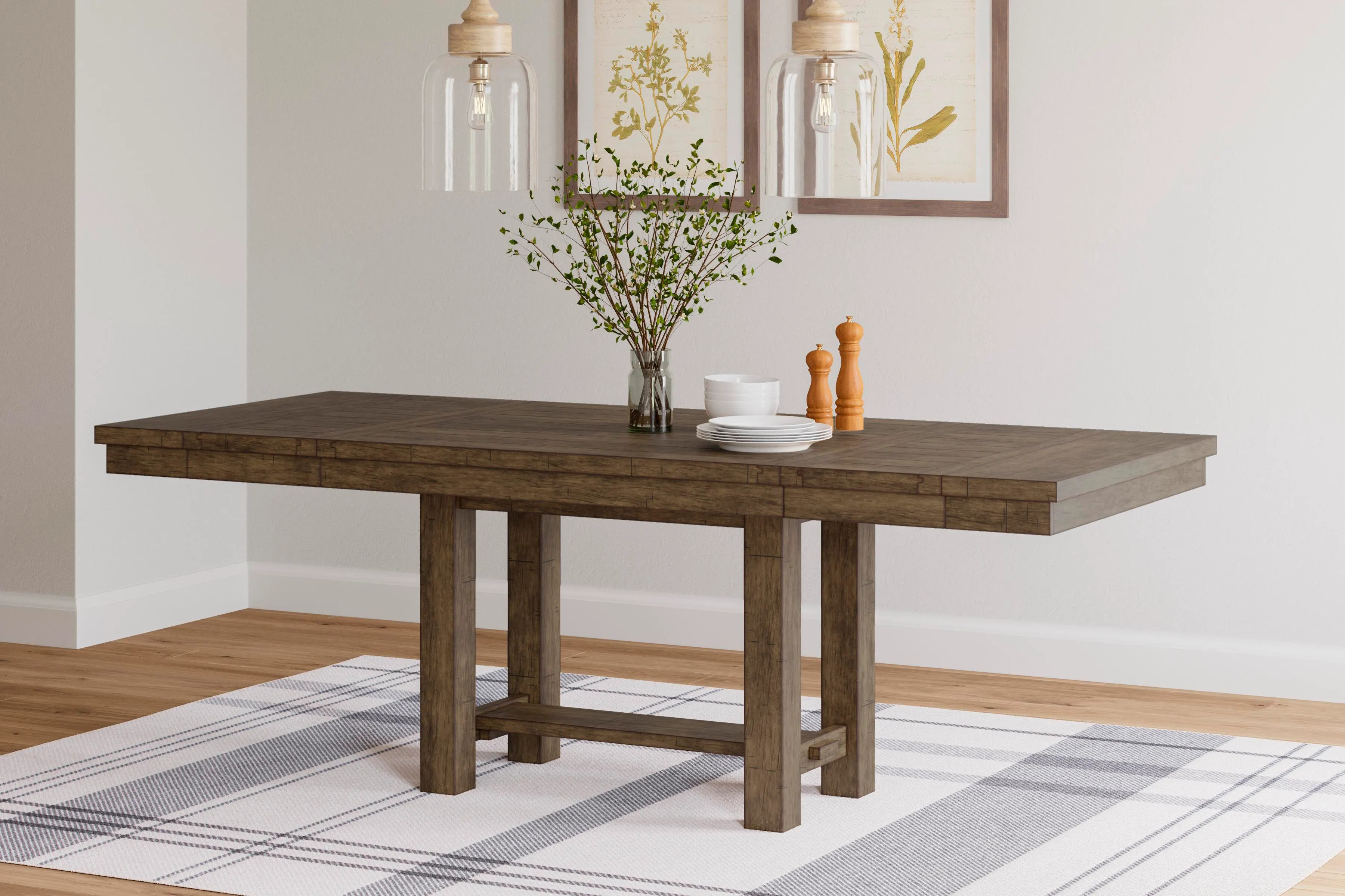 Moriville 62"-86" Extendable Dining Table, Grayish Brown, Wood | Ashley