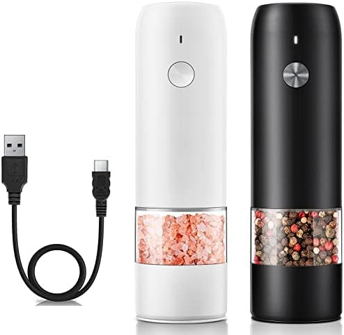 Electric Salt and Pepper Grinder - USB Rechargeable Electric Grinder - Adjustable Ceramic Grind for  | Amazon (US)
