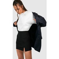 Womens Split Front Mini Skort - Black - 4 | boohoo (US & Canada)