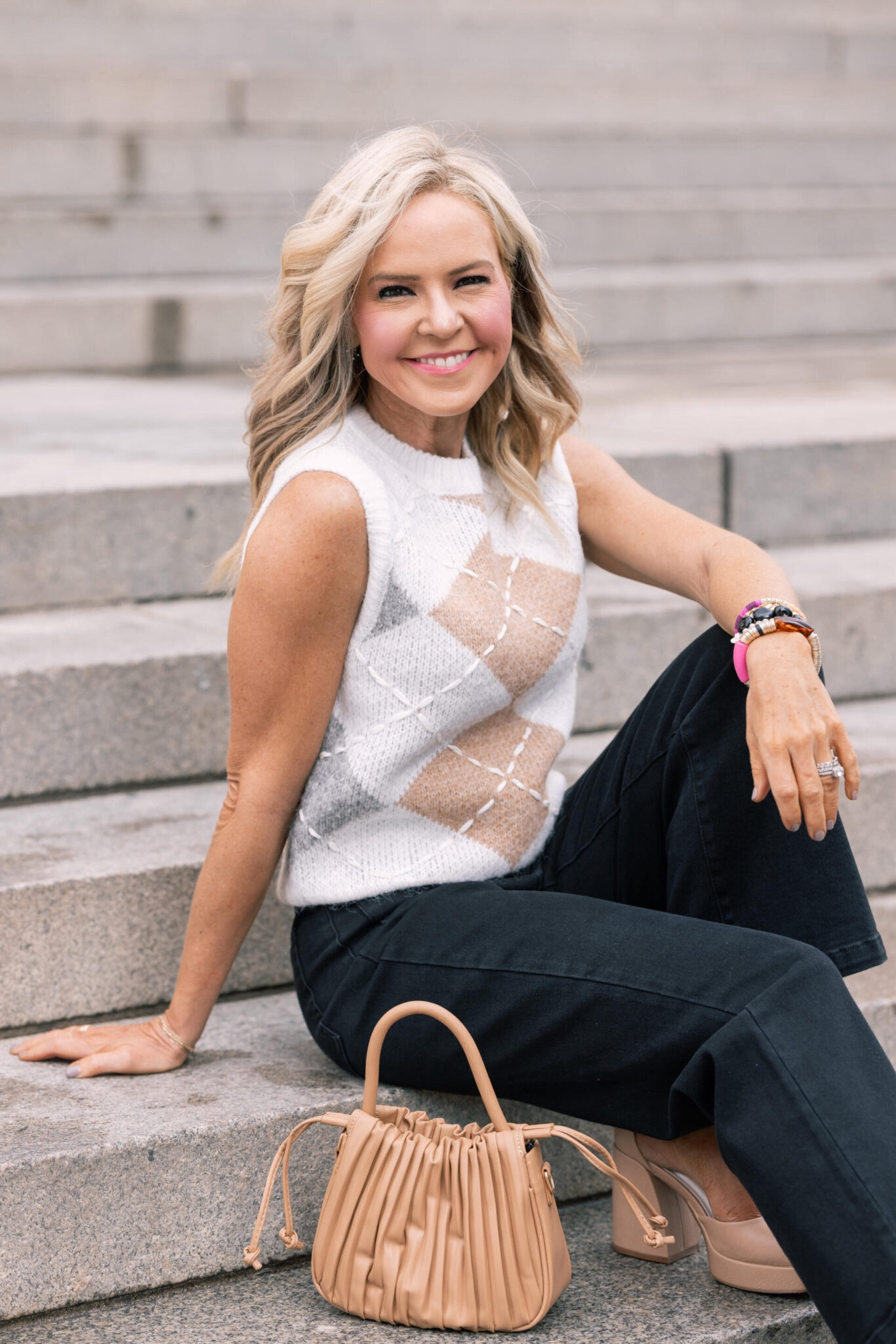 argyle awesomeness and a fab street style sweater situation for autumn! wearing XS in the Jane vest and runs TTS from avara || 

#LTKStyleTip #LTKSeasonal #LTKFindsUnder100