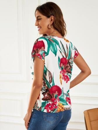 SHEIN LUNE Boho Bloemen Blouse | SHEIN