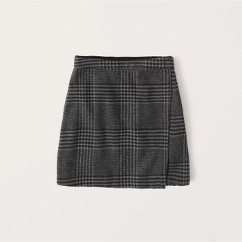 Women's Wrap Plaid Mini Skirt | Women's Bottoms | Abercrombie.com | Abercrombie & Fitch (US)