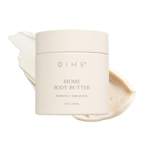 DIME Beauty Biome Body Butter - Probiotic Hydrating Body Cream for Dry Skin with Shea Butter, Squalane and Lactococcus Ferment, Non-Greasy Body Moisturizer, Vegan Cruelty-Free, 5 oz / 150 ml | Amazon (US)