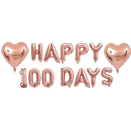 100 DAYS Foil Balloons Banner,Baby's 100 Days Themed Party Decor,fall in love 100 days Party Supplie | Walmart (US)