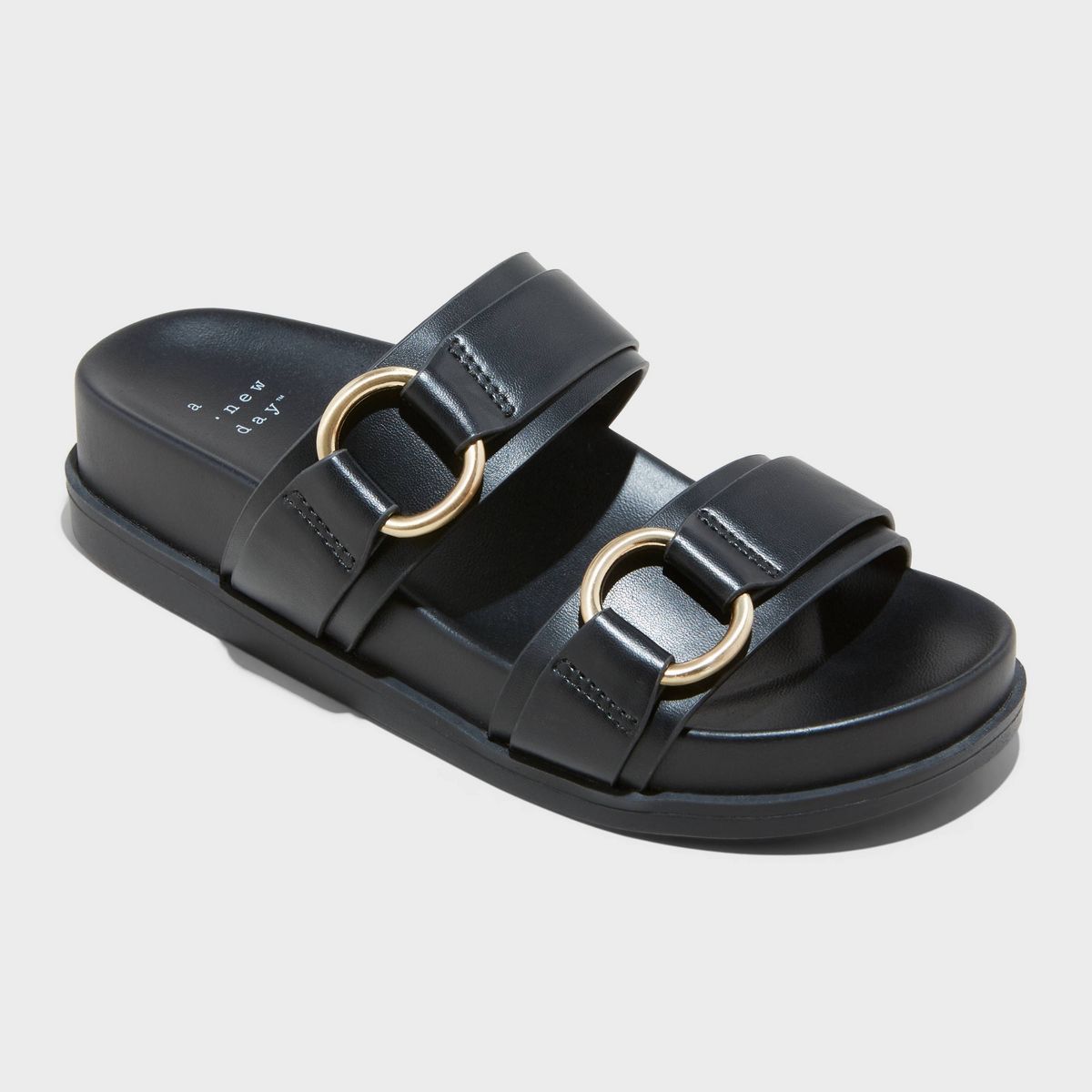 Women's Marcy Two-band Buckle Footbed Sandals - A New Day™ | Target