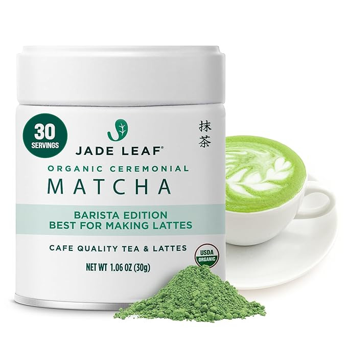 Jade Leaf Matcha Organic Ceremonial Grade Matcha Green Tea Powder - Barista Blend - 100% Pure Jap... | Amazon (US)