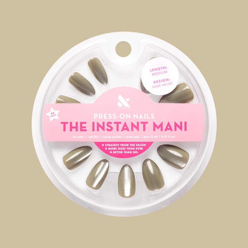 Sage Velvet - Press-On | Medium | Almond | Olive & June