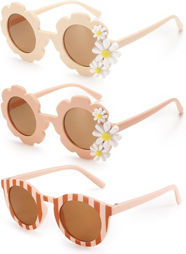 Kids Flower Sunglasses for Girls daisy Round Flower Glasses for Toddler Sun Glasses for Baby Age ... | Amazon (US)