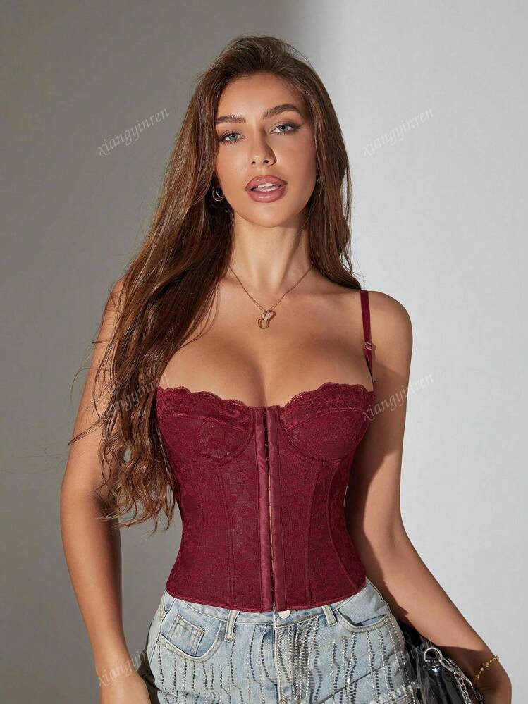 Trägerloser figurbetonter Braut-Korsett-Formwäsche, kann auch als Oberbekleidung getragen werde... | SHEIN