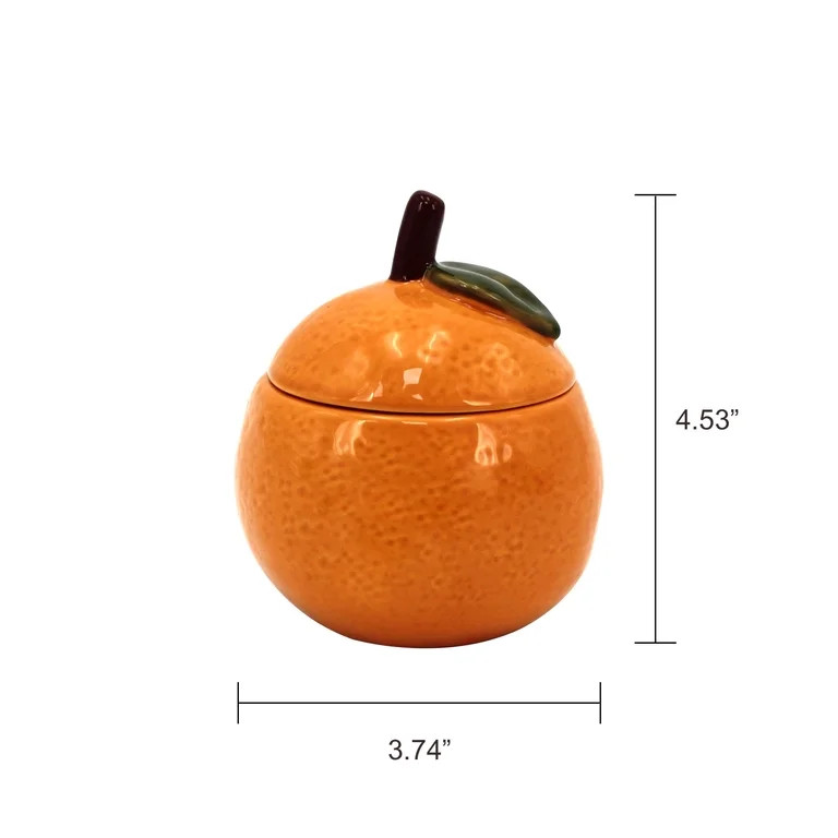 Better Homes & Gardens 1-Wick Ceramic Figural Candle, Orange and Vanilla, 6 oz | Walmart (US)