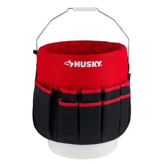 12 in. 30 Pocket Heavy Duty Bucket Jockey 5 Gallon In-Bucket Storage Tool Bag | The Home Depot