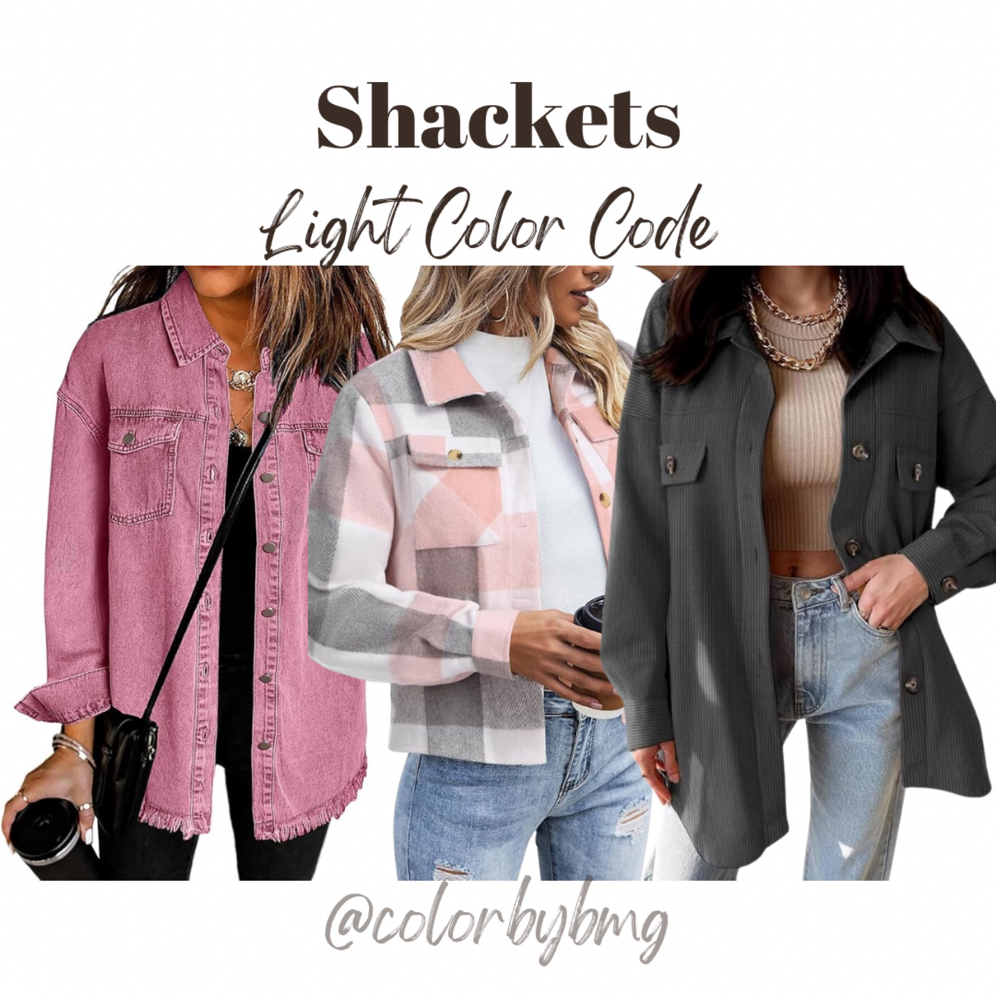 Shacket for Light Color Codes

Colors:
1. Lilac Rose
2. Ydl11
3. Dark Gray

Light spring 
Light summer 

#LTKFindsUnder50 #LTKSeasonal