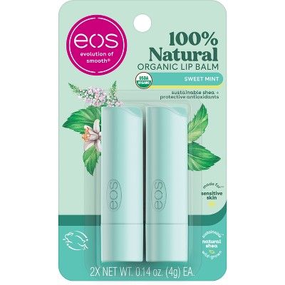 eos Organic Lip Balm Sticks - Sweet Mint - 2pk/0.28oz | Target