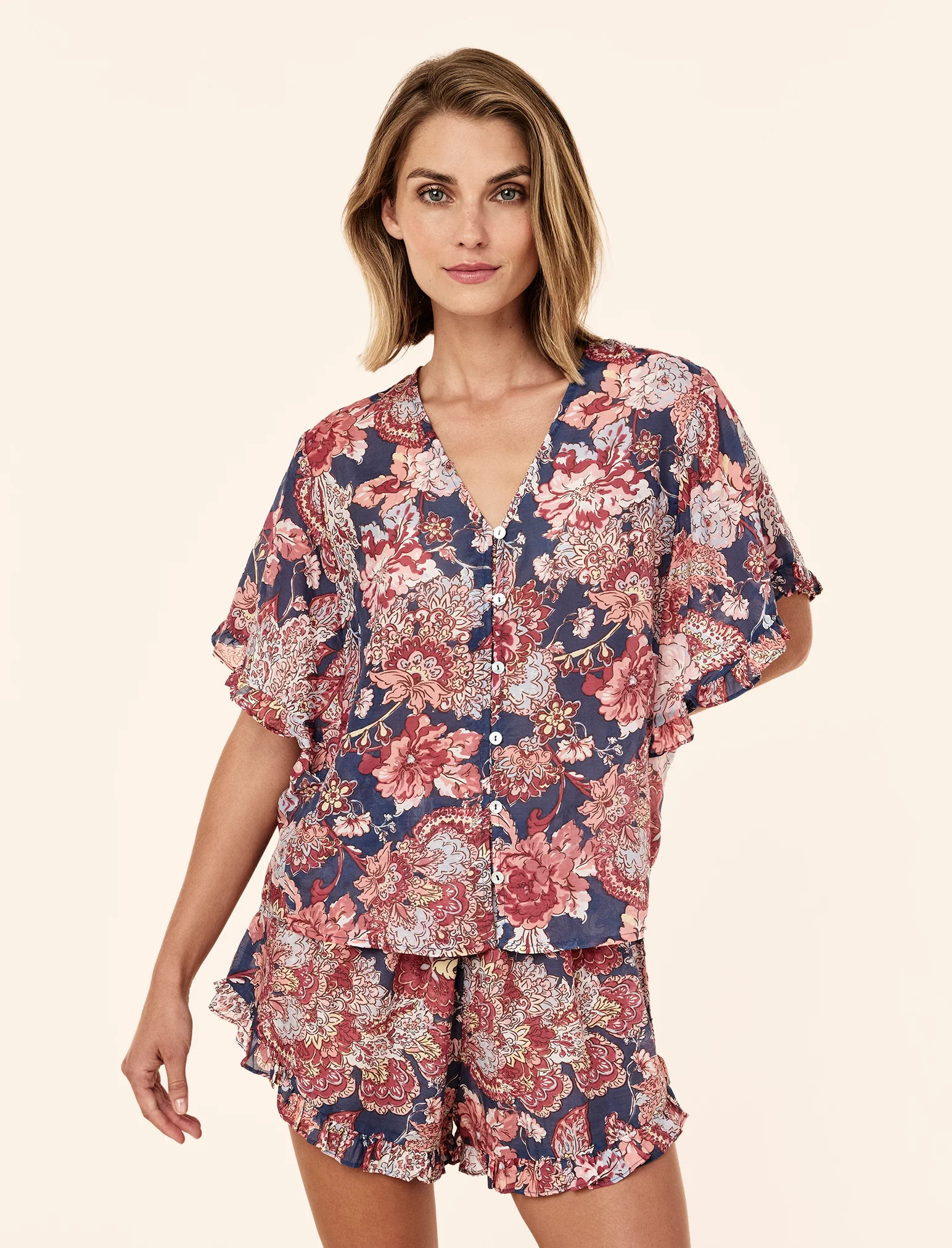 Ella Frill Boxer PJ Set | Papinelle Sleepwear US