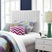 Modway Keira Faux Leather Upholstered Twin Headboard in White | Walmart (US)