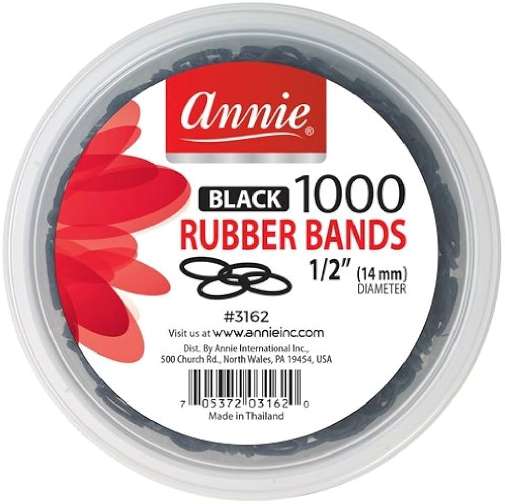 ANNIE 1000 RUBBER BANDS 1/2" #BLACK | Amazon (US)