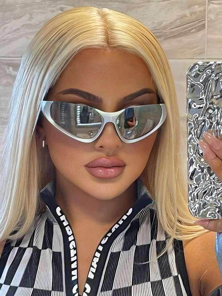 1pc Women's Sunglasses, Y2k Style, Futuristic, Punk, European And American, Street Fashion, Uv-Pr... | SHEIN