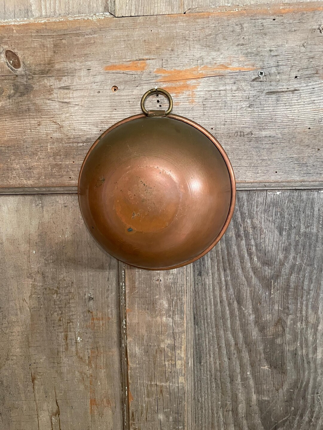 Vintage Copper Mixing Bowl, 8 Heavy Copper Bowl, French Country Decor - Etsy | Etsy (US)
