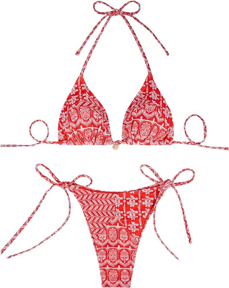 Amazon.com: SOLY HUX Women's Bikini Sets High Waisted Bathing Suits Two Piece Swimsuits Sexy Tria... | Amazon (US)