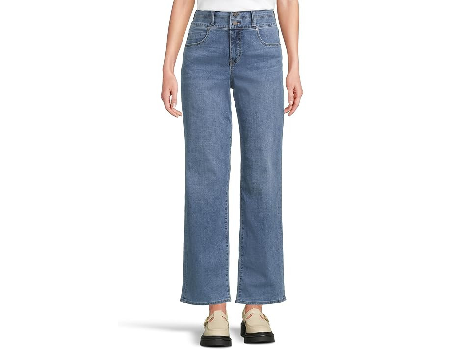 Liverpool Los Angeles Kennedy High-rise Straight Jeans W/ Double Waistband Women's Jeans Ocean Current : 0 32, Cotton/Denim/Polyester | Zappos