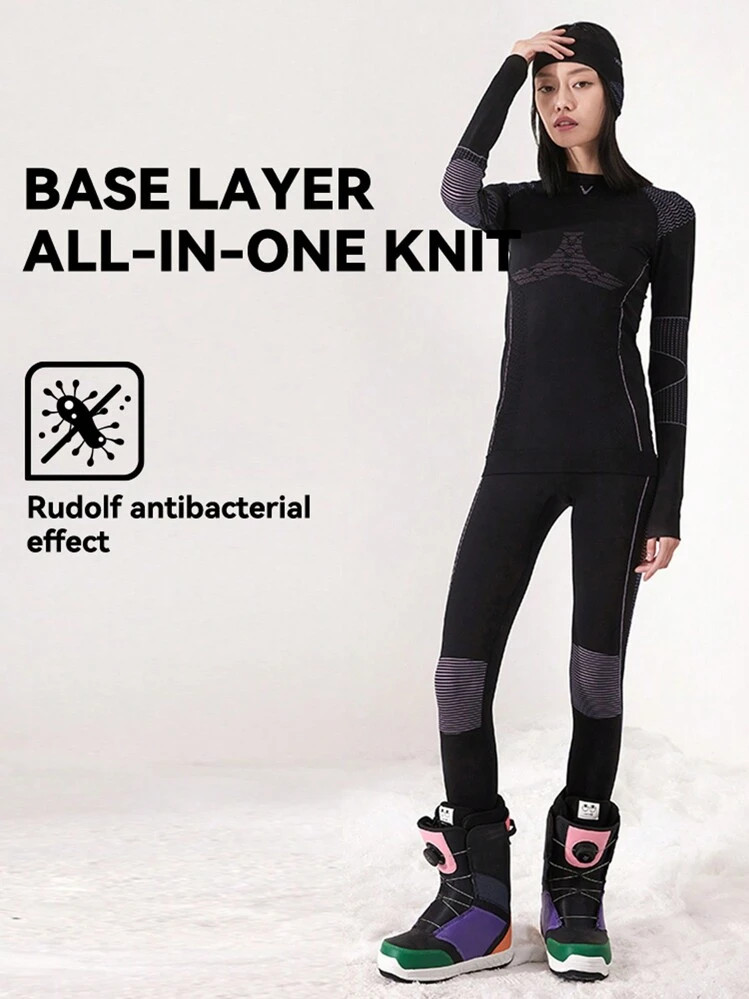 VECTOR MOTION Women's Sportswear Quick Dry T-Shirt And Leggings Set, Antibacterial Thermal Underw... | SHEIN