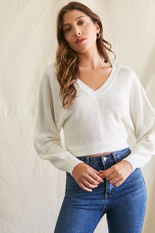 Ribbed Knit Tie-Back Sweater | Forever 21 (US)