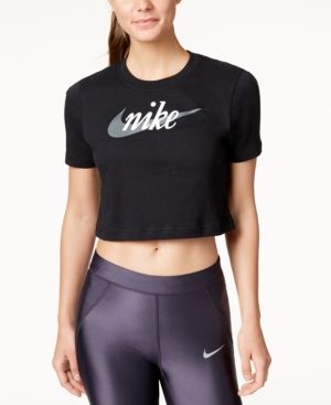 Nike Sportswear Cotton Logo Cropped T-Shirt | Macys (US)