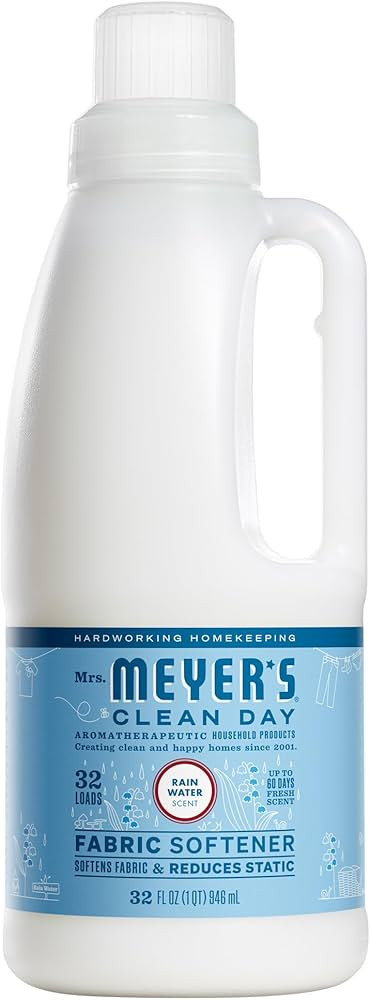 MRS. MEYER'S CLEAN DAY Liquid Fabric Softener, Infused with Essential Oils, Paraben Free, Rain Wa... | Amazon (US)